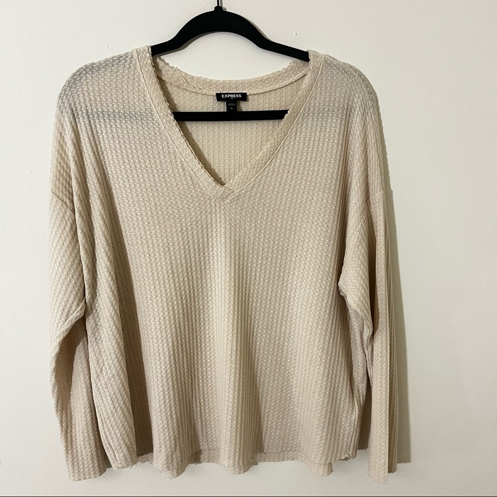 Express Waffle Knit Long Sleeve Shirt